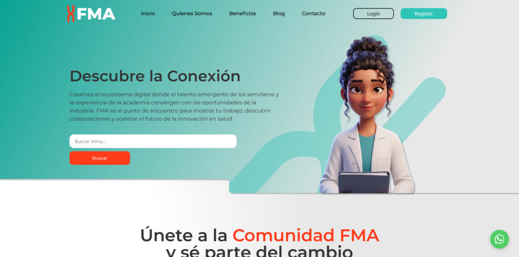 MVP y landing para FMA, plataforma de salud