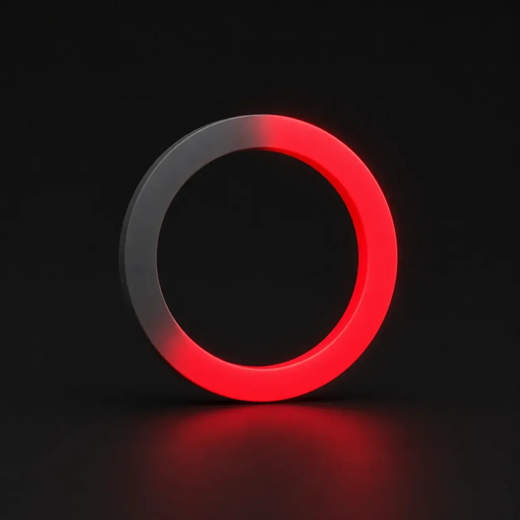 Agencia o Freelancer para tu Página Web: Cómo Elegir en 2026 1 Interruptor geométrico rojo encendiéndose sobre fondo negro, símbolo de una presencia digital activa